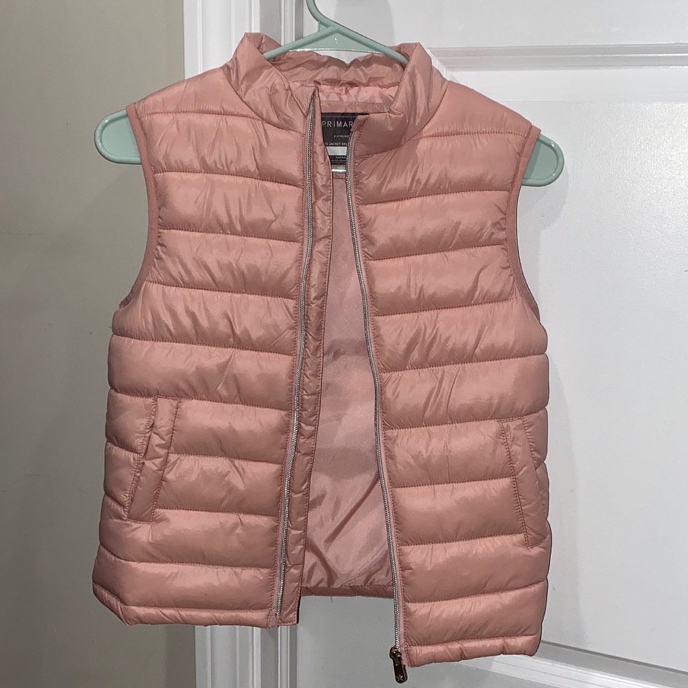 light pink puffy vest